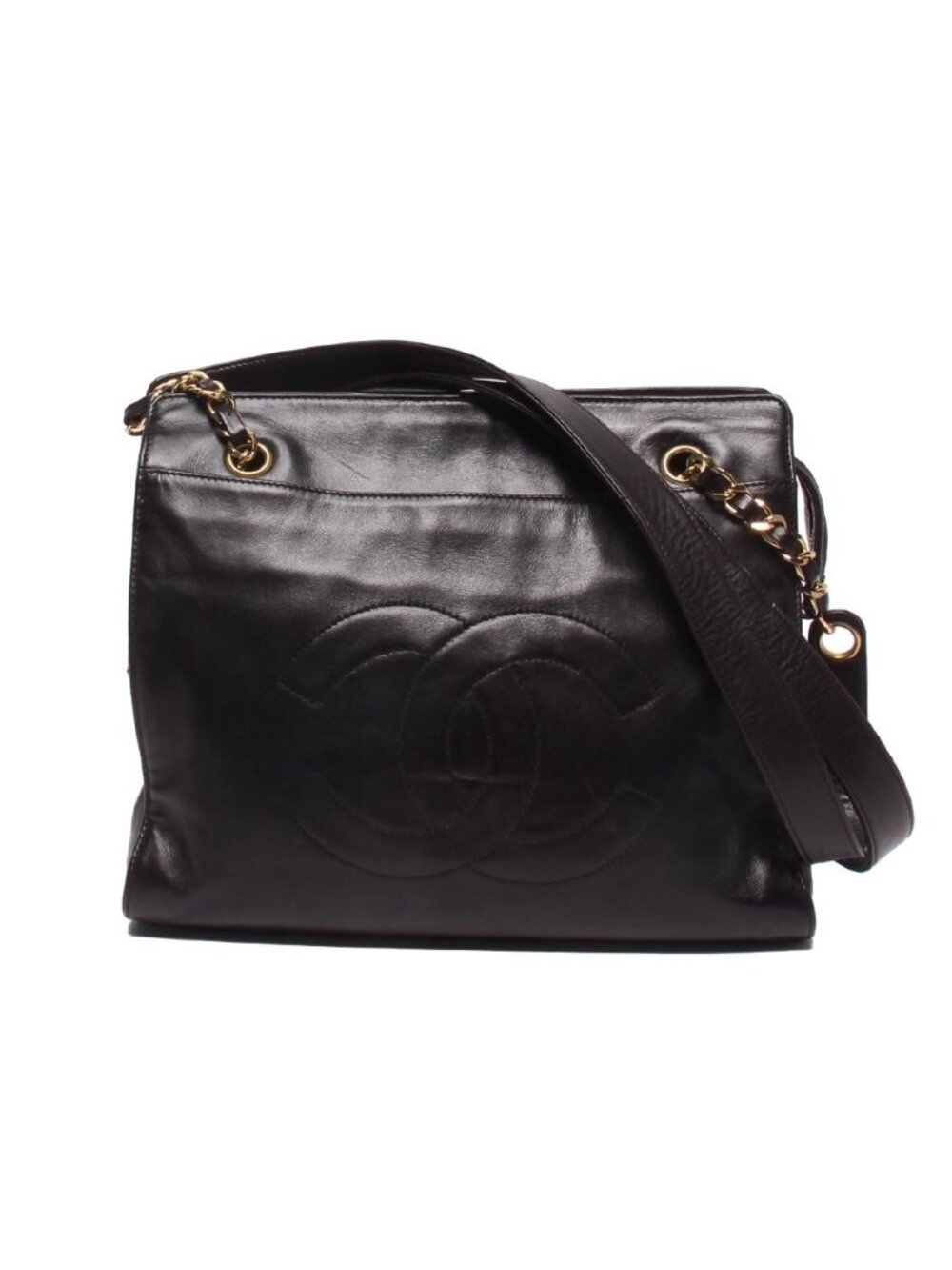 Chanel Chain Tote Lambskin Gold